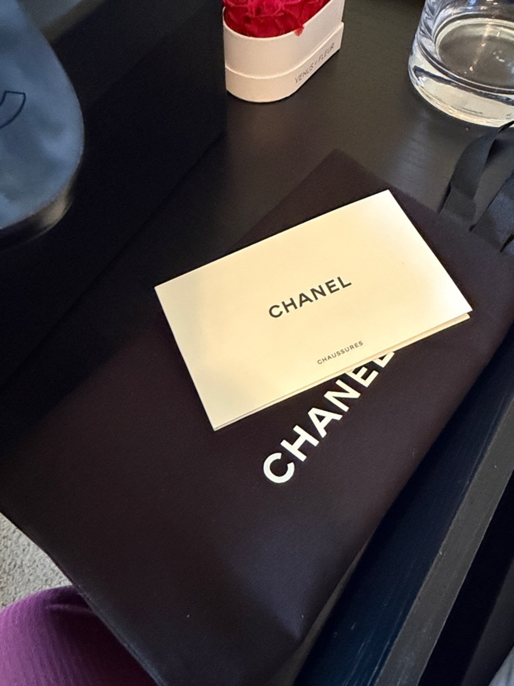 CHANEL Black Turn Lock Quilted Leather Slides - Picture 6 of 8